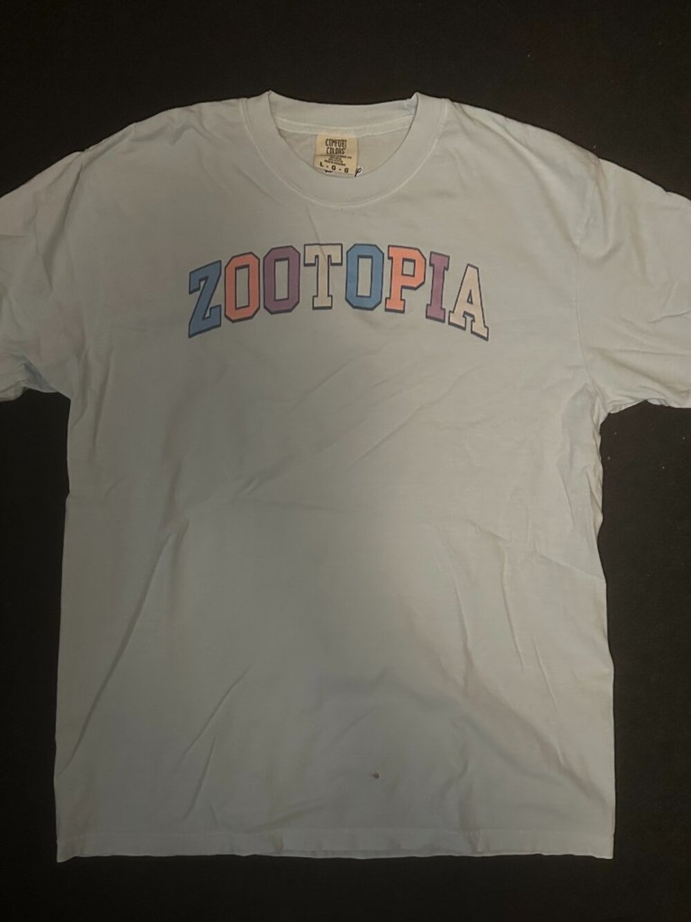 Disney Zootopia Judy Hopps Shirt BLUE L LARGE NEW WITH DEFECTS